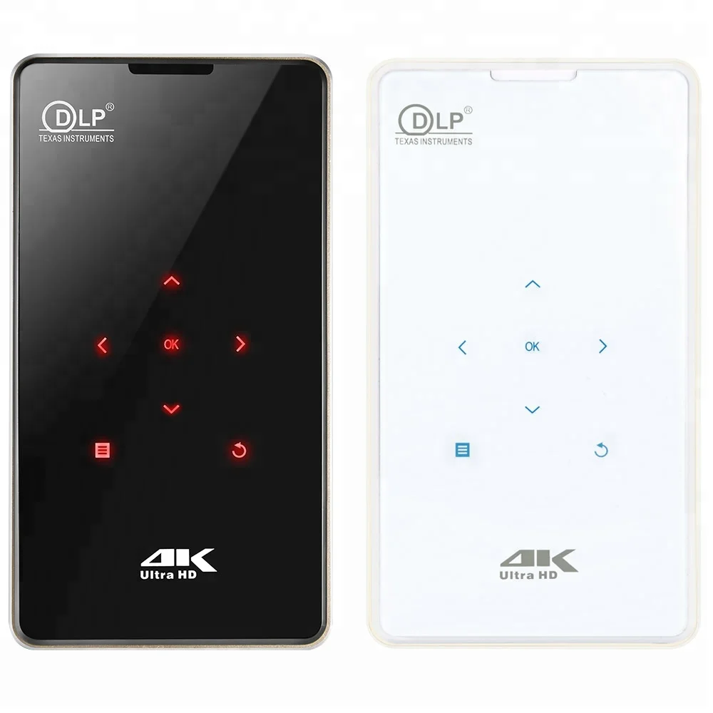 

Portable DLP Android Mini smart LED Projector 4K decoding Home Theatre P09, Black or white