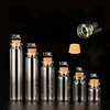 wholesales 5ml 10ml 15ml glass jar wishing bottles message bottles with cork stoppers