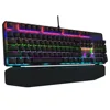 Latest computer keyboard 6 kinds backlights mode gaming keyboard with mechanical keys