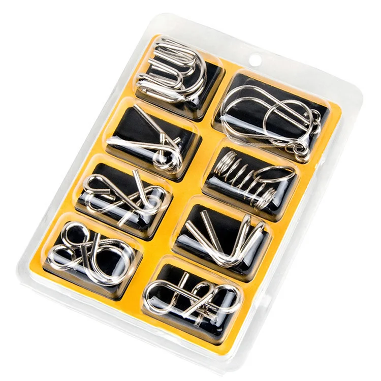 Beetest Casse Tete Chinois Metal M/étal Fil Puzzle Jeu IQ Test Esprit Fer Lien D/ébloquer Chinois Anneau Puzzle Jeu Jouet Casse-t/ête Adultes Enfants Jouets /Éducatifs Style A