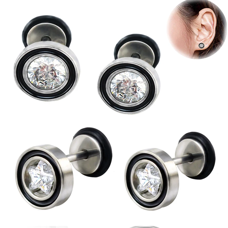 

Surgical steel CZ Stud Earrings Helix Tragus Ear Piercing Jewelry
