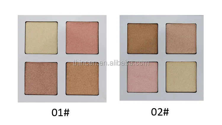 4 color highlighter pressed powder high pigment easily to makeup oem brand
