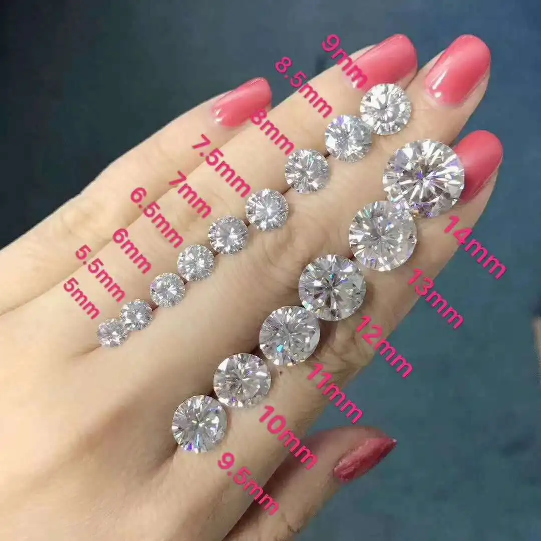 

Wholesale round brilliant mossianite diamond VVSI loose gemstone for jewelry