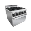 Stainless steel commercial cooking equipements/ Gas range with 4 burner and gas oven CR-BO-909