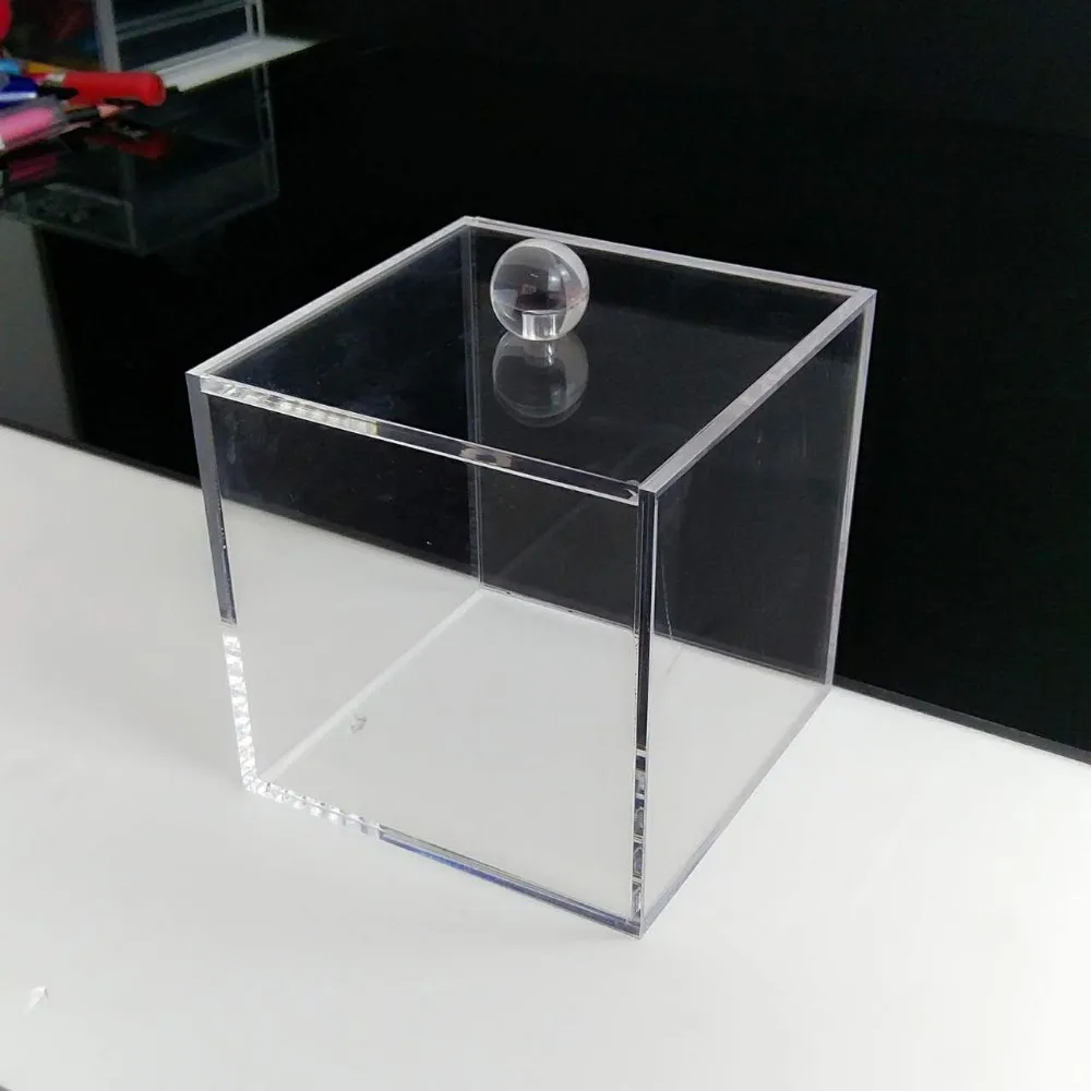 clear acrylic square candy storage cube box