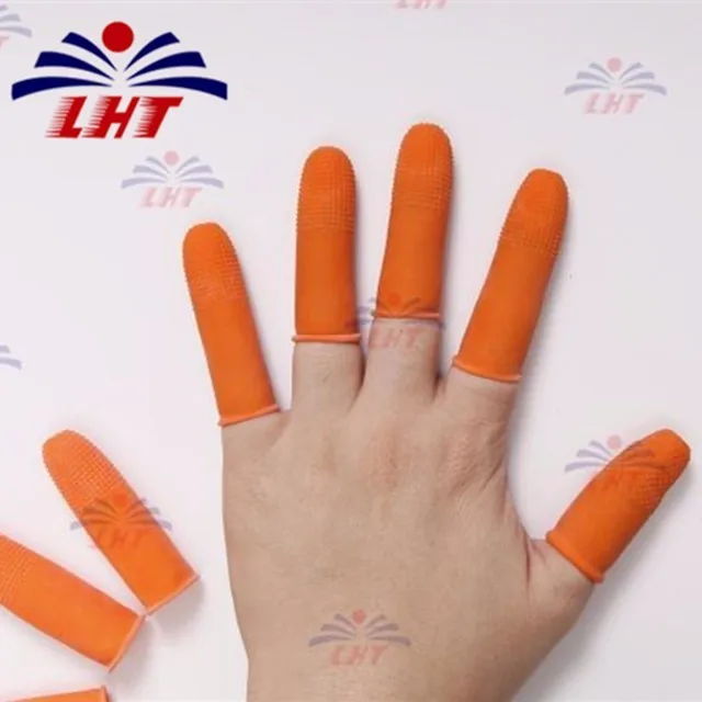 Custom Orange Antiskid Latex Finger Cots Buy Orange Antiskid Latex