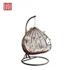 Eco Friendly Protection Steel Pipe Double Rattan Indoor Swing Hanging Egg Chair