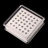 High quality square plastic 36pcs nose ring display case with white foam wholesale