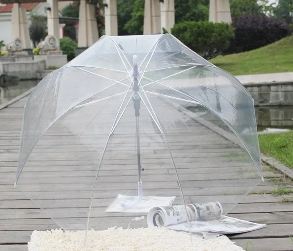 

Auto Open Cheapest parapluie Transparent PVC Clear Umbrella, Customized