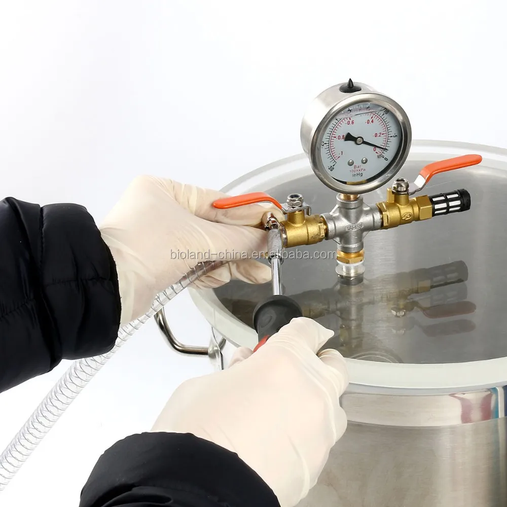 5 Gallon Stainless Steel Vacuum Degassing Chamber Urethane Silicone