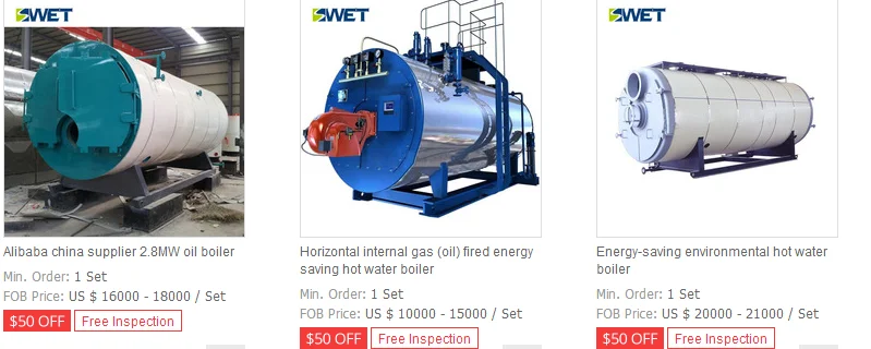 China horizontal condensing oil  gas burning hot water boiler with high quality