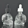 15ml 30ml transparent skull glass dropper bottle with childproof cap from Cheng Jin