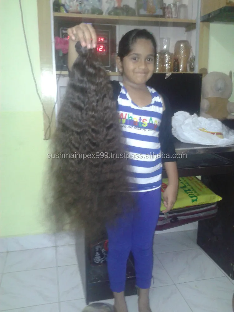 Unprocessed Raw Virgin Indian Hairs Curly Machine Weft Sushma