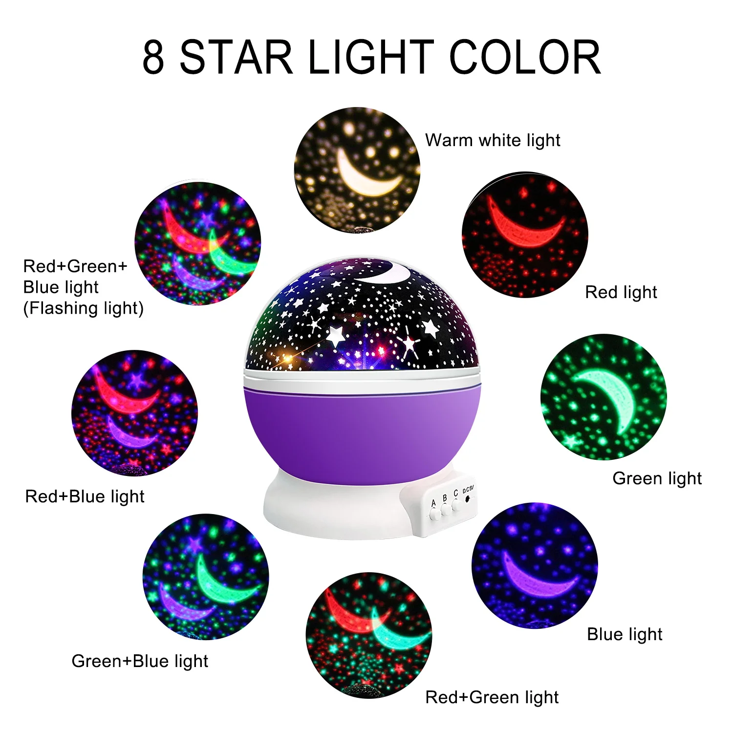 Star Night Light Rotating Indoor Projector Lamp & Space Twilight