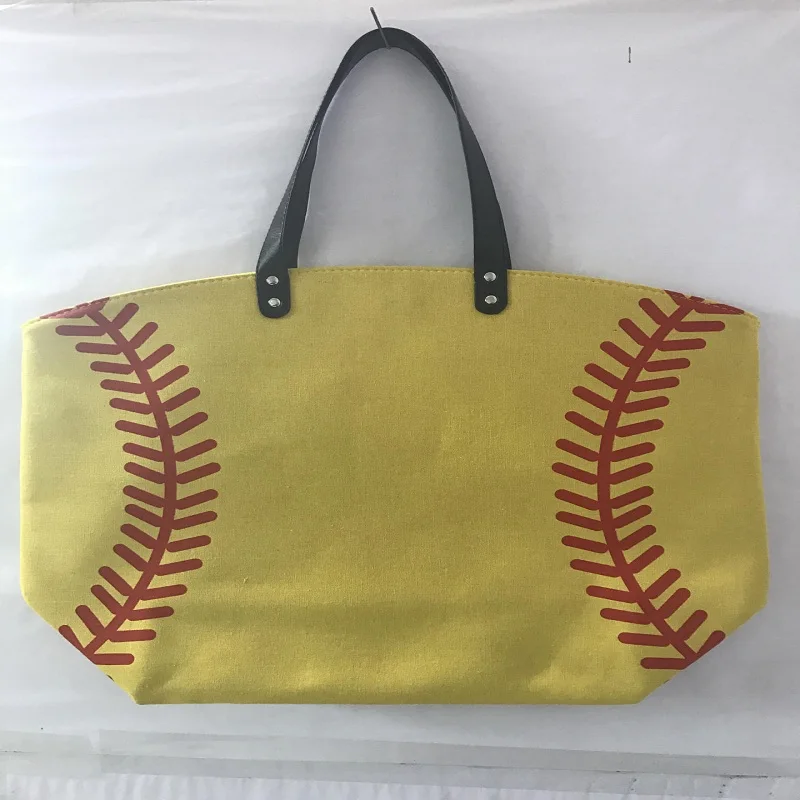 Wholesale Canvas Baseball Tote Bags Printed Softball Sports Durable