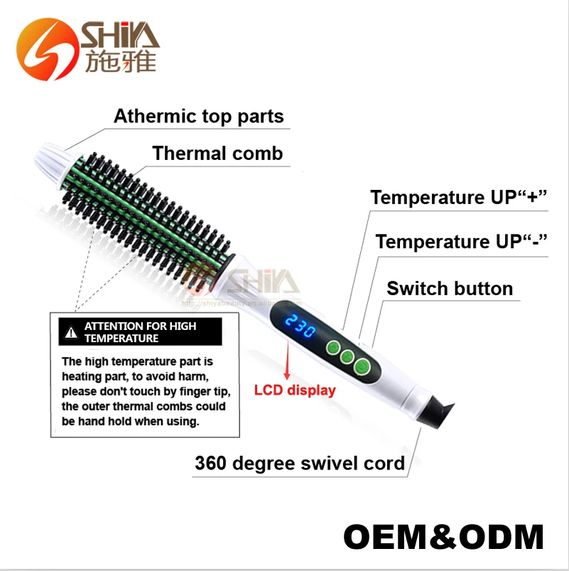 Best Ceramic Hot Hair Air Heat Brush Pro 1in All In One Styling Tool