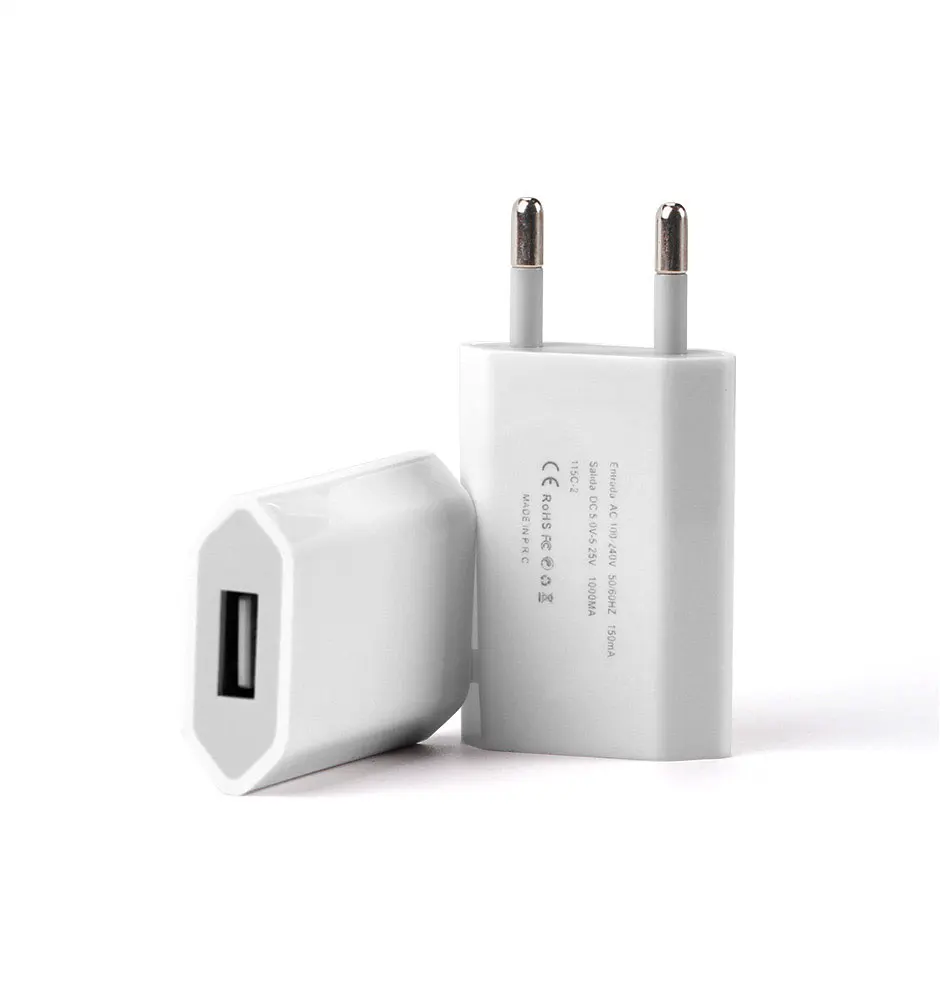 

APPACS Hot selling 1A travel wall charger 1 USB CE/FCC/RoHS certified for sale, White