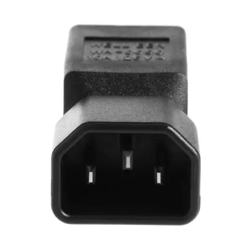 Adaptador De Corriente IEC C14 Macho A C19 Hembra – Para PDU, UPS, 2500W, 10A-16A, Color Negro