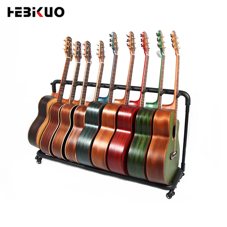 

Multi rack stand electric guitar bass multi folding universal guitar stand ZSJ-79 HEBIKUO, Black