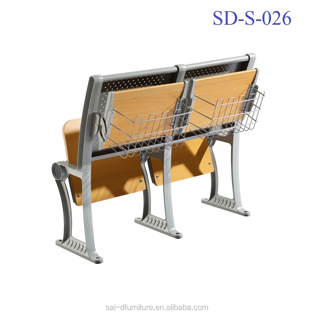 
SD-S-026 Folding University Furniture School Student Desk And Chair Set Combination For Sale 