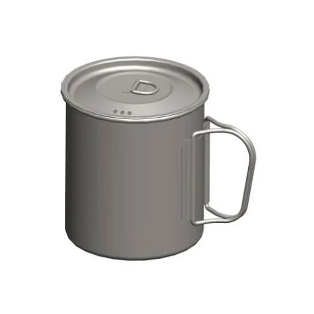 One person single-wall 100% pure titanium  cup titanium pot for hiking, camping and travelling outdoor picnic