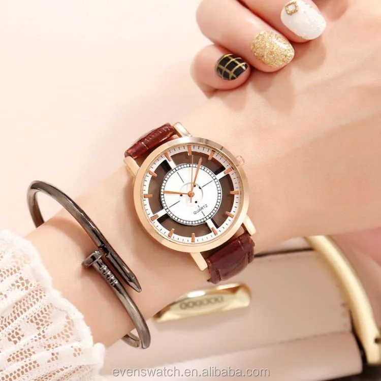 Promotional Free Shipping Girls Watch With Pu Leather Watch Strap And ...