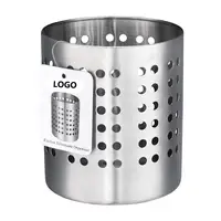 

amazon hot sell middle size stainless steel kitchen utensil holder