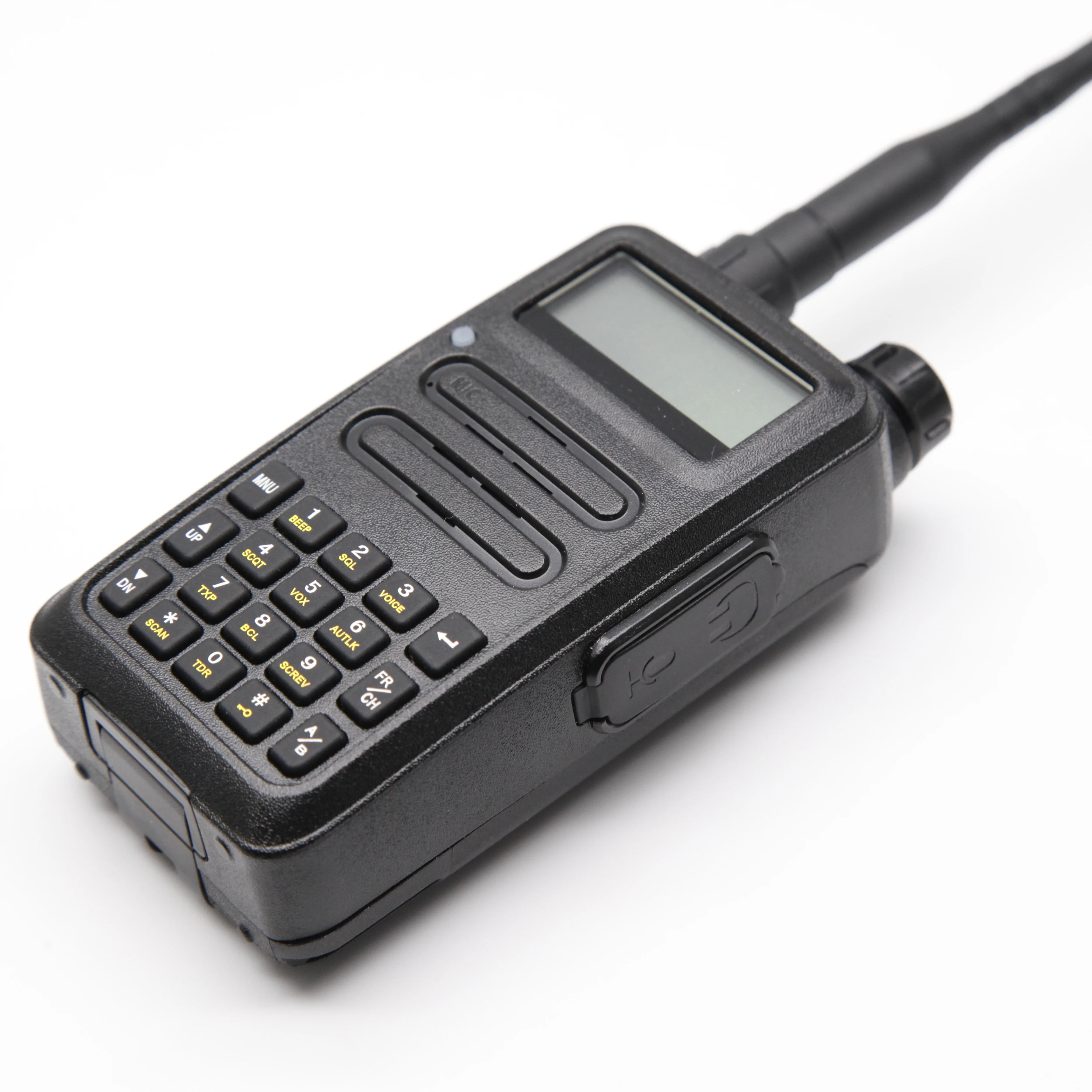 

Police Radio Long Distance Military Dual bands UHF and VHF Walkie Talkie 5W Two way Radio IP66 Waterproof XH-A5, Black