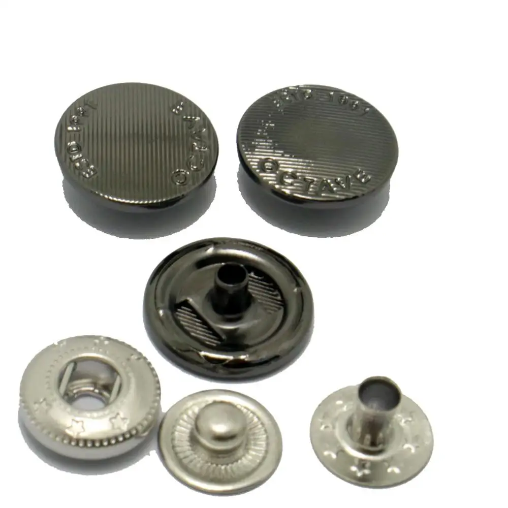 
484# 486# 488#nickel free silver Cap Spring Snap Button For Garment 