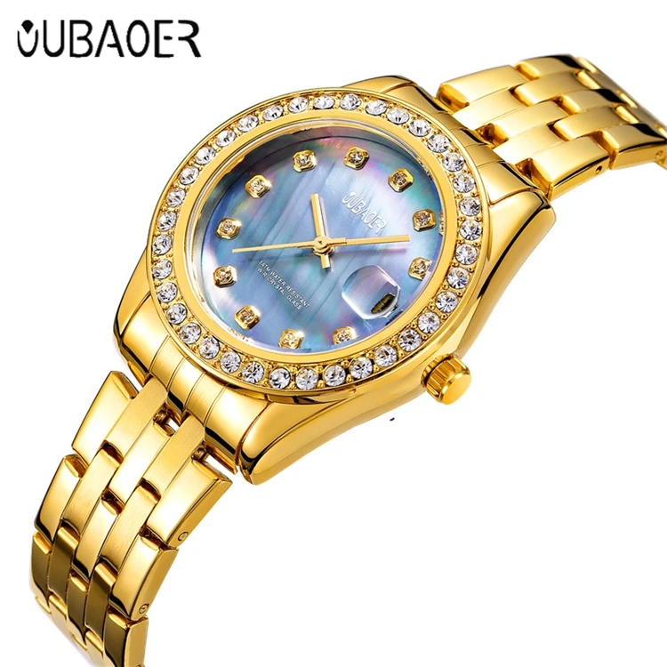 

OBAOER 6091LA Fashion Watch Women Luxury zegarek damski Casual Ladies Watch Rhinestone Quartz watch Wristwatch relogio feminino