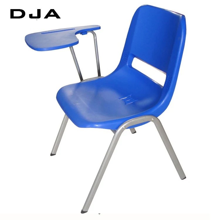 Modern Plastic Powder School Desk And Study Chair With Writing Pad