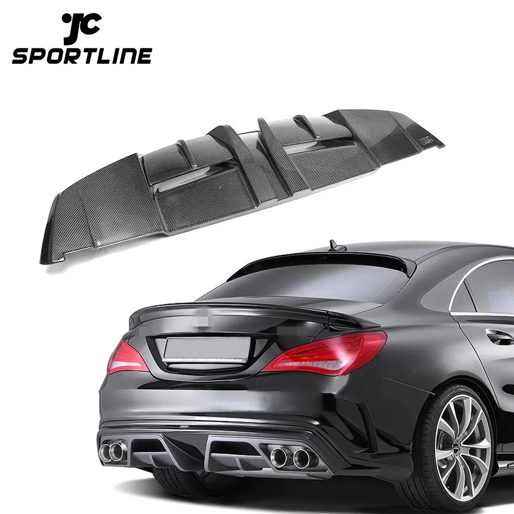 Carbon Fiber Front Lip Cover For 13-16 M-Benz W117 CLA200 CLA250 w// AMG Package