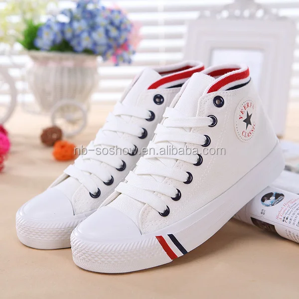 high ankle white sneakers