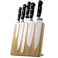

Stainless Steel Plate Bamboo Wood Magnetic Knife Block