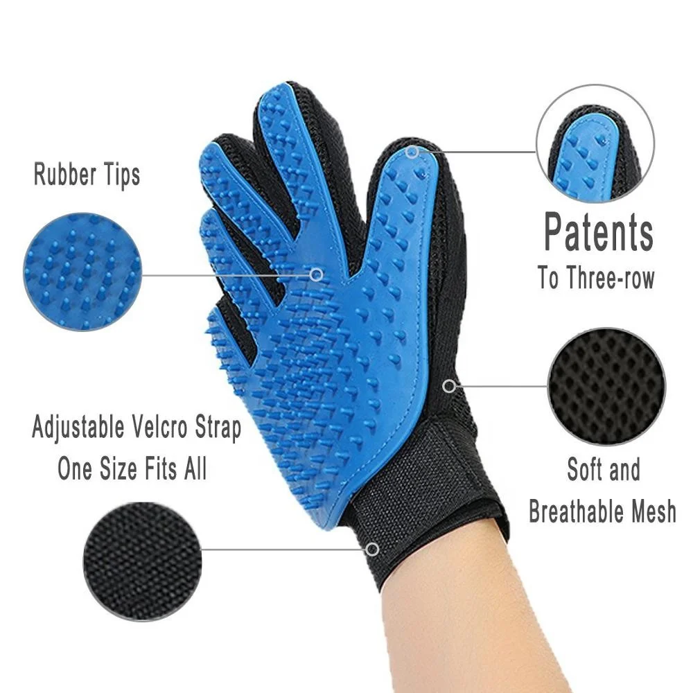 
Pet Deshedding Grooming Glove Cat Grooming Gloves Dog Hair Remover 