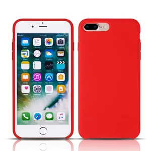 Liquid Silicone Phone Case Microfiber Lining iPhone 7 8 Plus