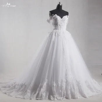 Rsw1308 Off Shoulder Sweetheart White Lace Wedding Dress Bridal