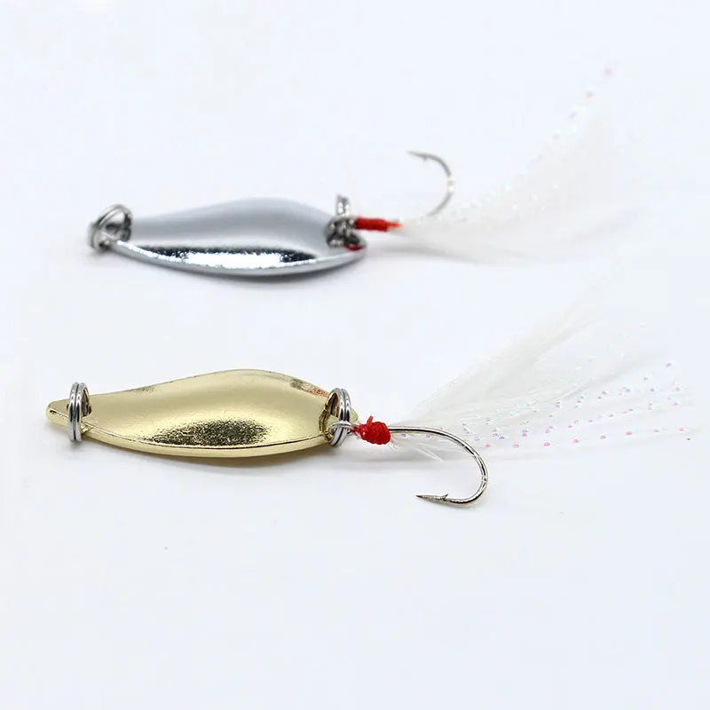 

Wholesale high quality 3.5g dancing spinner hard body metal fishing tackle trout spoon baits lures tackle, 2 colors