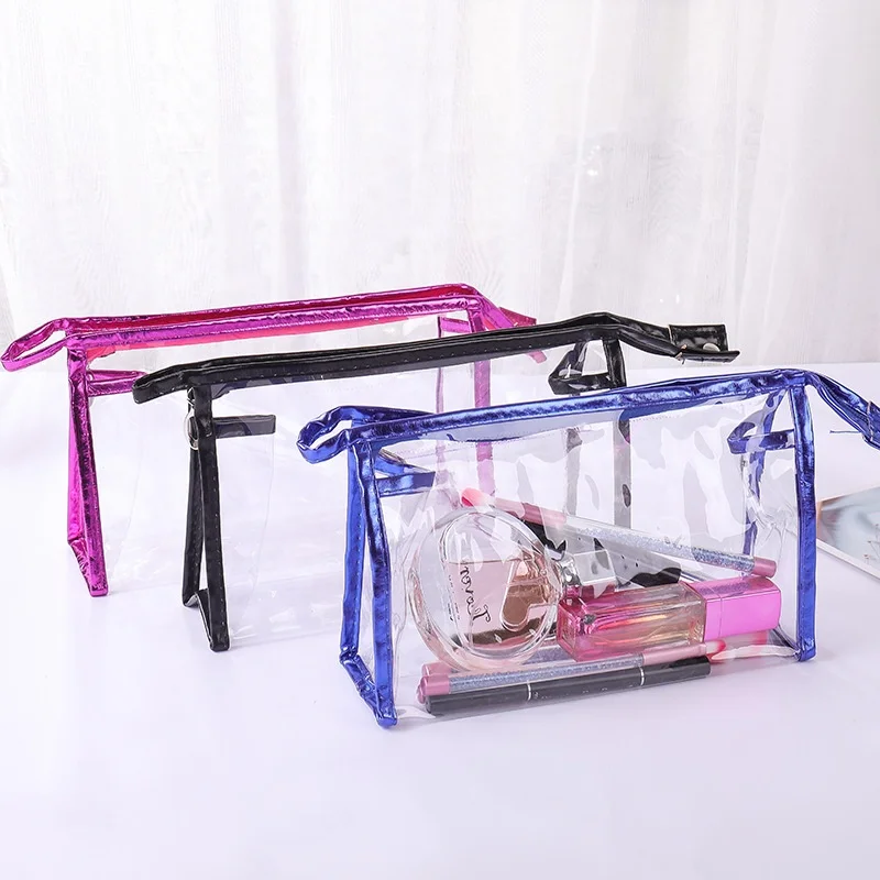 

Wholesale fashion cheap rose gold women clear pvc cosmetic bag