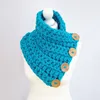 Fashion Ky1801 Women Chunky knit cowl Scarf neck warmer hand cowl neck wool hoodies Super bulky knit merino scarfs with Buttons