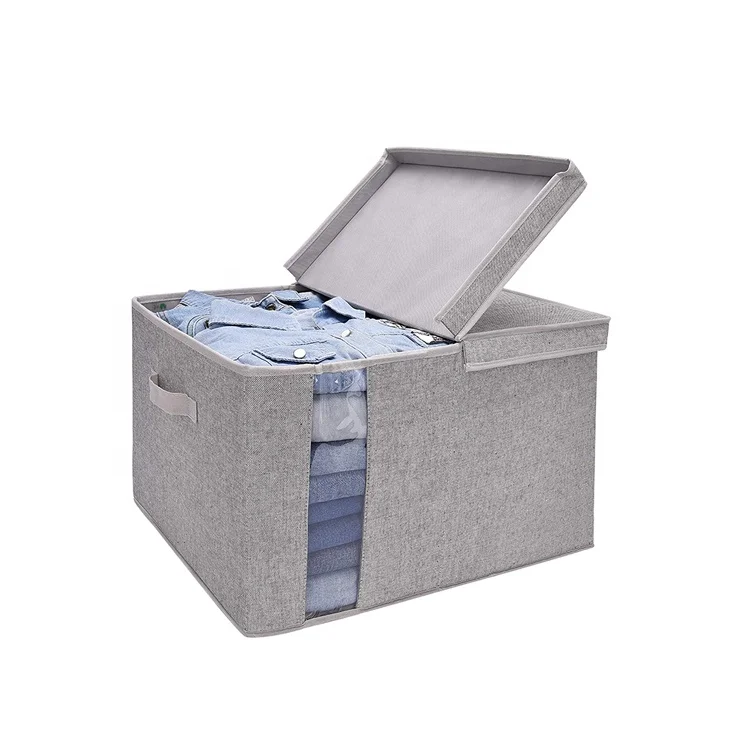 

Foldable Clothes Storage Closet Floor Organizer Boxes With Window, Customized color
