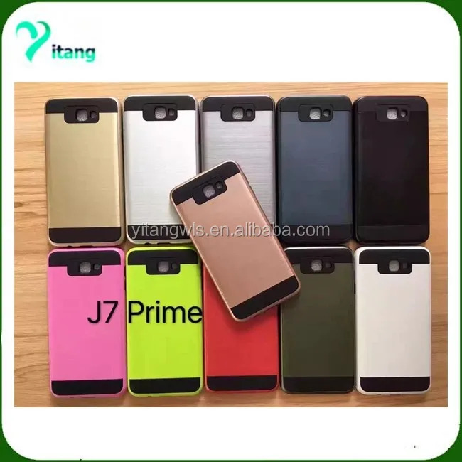 

Newest models smart phone case for J5 Samsung cover metal brushed case samsung J7 prime case, Black;red;hot pink;blue;purple;green;white;orange