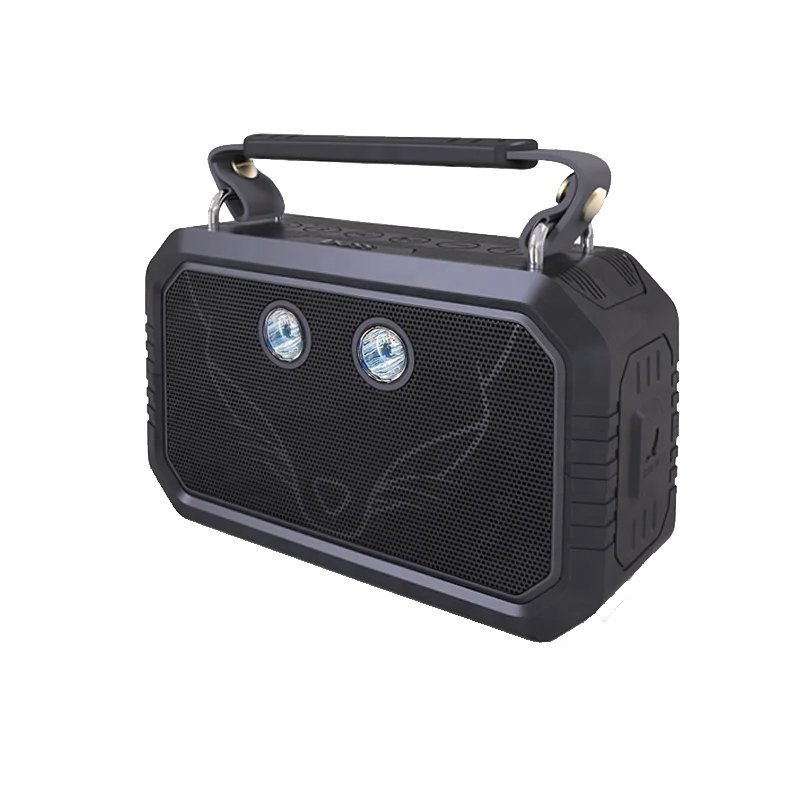 

DOSS Traveler Portable Wireless Speaker 2*10W Drivers IPX6 Waterproof V4.0 Flashlight Speakers With Baldric, Green/black