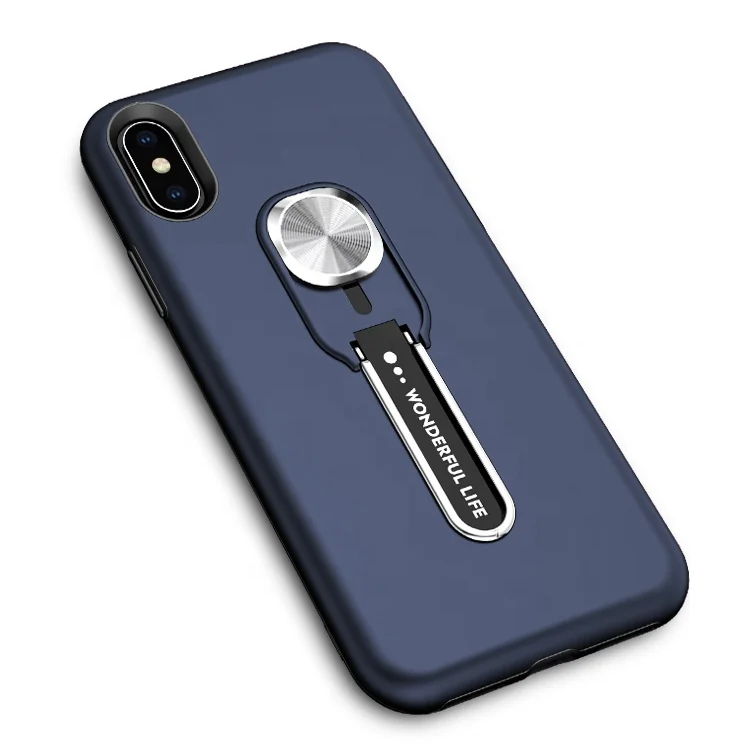 Hybrid kickstand mobile phone cover for iphone x xr xs max bumper case with finger ring holder