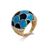 14401 Wholesale beautiful special design ladies jewelry scale paint finger ring with zircon