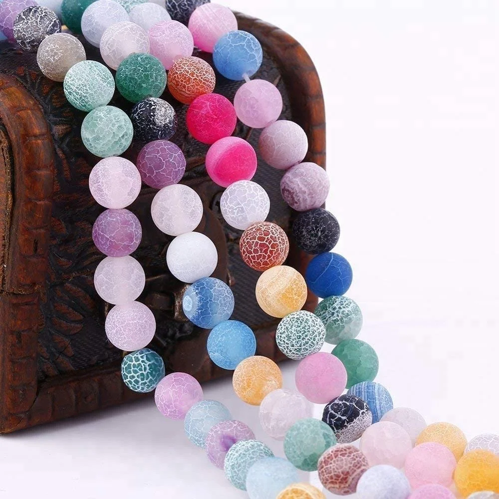 

Mixed Colors Wholesale Dream Fire Dragon Veins Agate Stone Beads