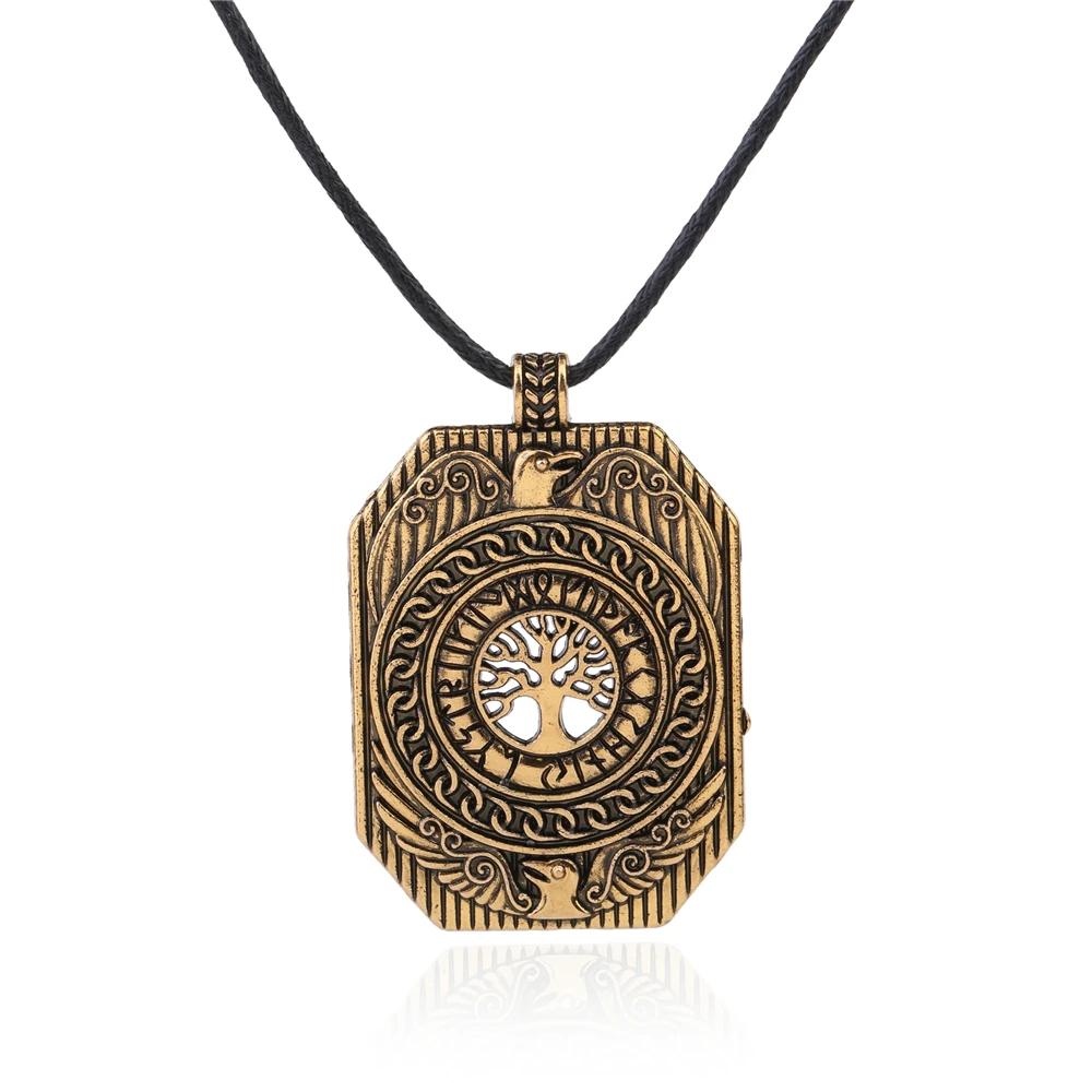 

Custom Valknut Rune Odin Raven Tree Of Life Pendant Alloy Material Viking Jewelry For Men, As picture
