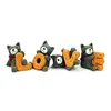 Roogo resin hot sale handmade cartoon indoor desk decor look at the sky series mini cat and love furnishing articles for party