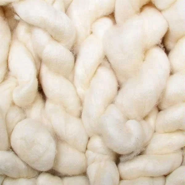 
Raw Washed Carded Sheep Wool Tops Wool Fiber for Spinning 