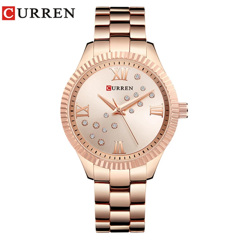 

Relogio feminino Luxury Brand Women Watches Curren 9009 Gold Stainless Steel Jewelry Ladies Quartz Watch Dress Women's Clock